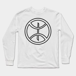 Amazigh Symbol with Circle Long Sleeve T-Shirt